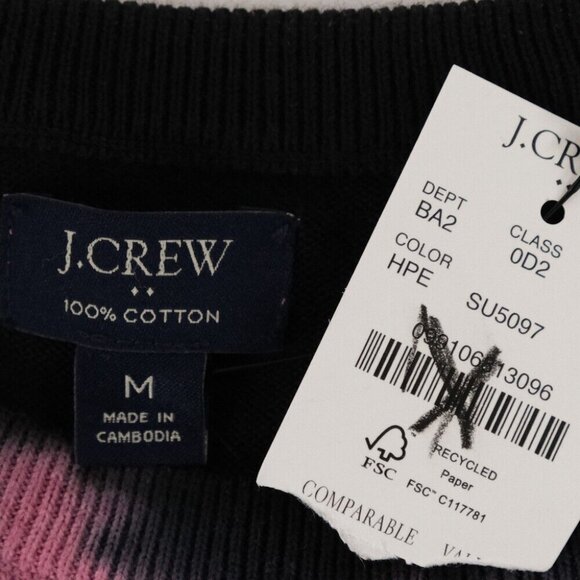 NWT J. Crew Factory Men's Cotton Crew Neck Sweater-Tee Pullover Tie Dye Size M - Picture 3 of 5